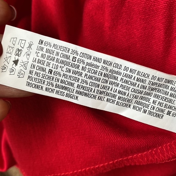 English Factory Puff Sleeves Red Dress - Picture 9 of 9